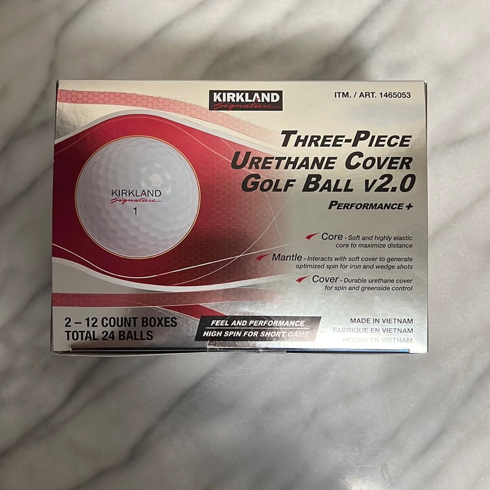 Kirkland Three-Piece Urethane Cover Golf Ball v2.0